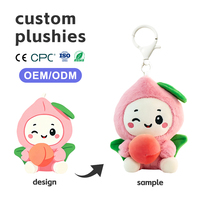 Mini porte-clés en peluche personnalisés sur le thème de l'anime, des ours, du football et du soccer, fabrication en gros de jouets en peluche, conception personnalisée
