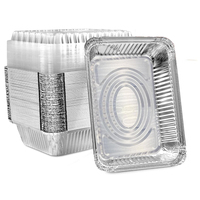 ABL PACK 750ml Plat de cuisson jetable en aluminium Récipient à emporter avec couvercle à plaque plate