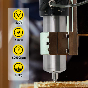 Hltnc 1.8kw 220V 1000Hz 60000rpm ER11 đường kính 62mm làm mát bằng nước động cơ & động cơ công cụ tự động thay đổi trục chính cho <span class=keywords><strong>CNC</strong></span> - Product Image 3