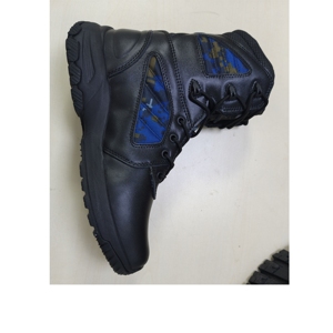 DFM13 Customized Black cow leather with blue camouflage <b>security</b> men tactical <b>boots</b> duty men shoes men size 38 - 46 - Product Image 2