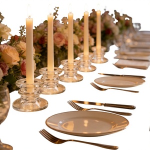 Support de bougie en verre rétro <span class=keywords><strong>Wang</strong></span> <span class=keywords><strong>Zi</strong></span> pour dîner aux chandelles, aromathérapie, ambiance romantique, décoration de la maison - Product Image 1