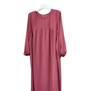 Long Simple Modest Kaftan Islamic dress traditional Muslim clothing For Women Modern Solid Color Middle East Abaya Dubai Turkey
