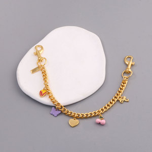 Bolso cruzado de señora a la moda más vendido, cadena de cereza en forma de corazón, orquídea, galletas, accesorios de Metal, bolso versátil, llavero - Product Image 5