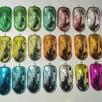 Ensemble de 5 liquides de peinture chrome Hydro-chrome, miroir de nitrate d'argent, peinture chromée