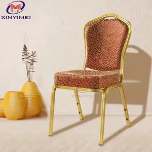 Hot Sale Hotel Furniture Stacking Banquet Chair Cheap Used Modern Metal Iron Luxury Dining Chair Monoblock Chair 50pcs
