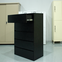 Meilleures ventes : Commode à tiroirs modulaire en acier, fabriquée en usine, avec quatre tiroirs latéraux verrouillables, pour usage professionnel.