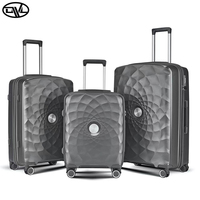 Nouvelle valise d'affaires de mode de luxe 3 pièces incassables sacs à roulettes d'embarquement logo personnalisé PP Design Spinner cabine unisexe de luxe