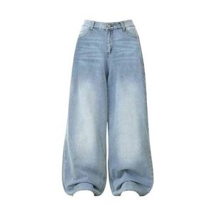 Jeans de Pierna Ancha de Tela Suave con Cintura Alta y Silueta Holgada para Mujer, para Moda Casual y Uso Urbano - Product Image 2
