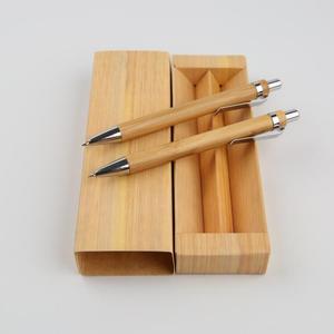 Juego de Regalo de Bolígrafo y Lápiz de Bambú, <span class=keywords><strong>Estuche</strong></span> de Madera Ecológico, Bolígrafo Ecológico <span class=keywords><strong>con</strong></span> Logotipo Personalizado - Product Image 2