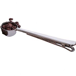 Custom LOGO 2 1 Stainless Steel Heavy Duty Durable Food Grade Reusable Modern Design Coffee <b>Measuring</b> <b>Spoon</b> Long Handle Scoop - Product Image 4