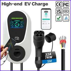 Borne de recharge murale pour véhicule électrique domestique 7 kW avec contrôle intelligent par application et fonction de minuterie pour installation résidentielle en garage, compatible OCPP - Product Image 2