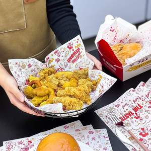 Customized Biodegradable Eco-Friendly Greaseproof Waterproof <b>Paper</b> for Bread Burger Sandwich <b>Wrapping</b> Restaurant <b>Food</b> Packaging - Product Image 1