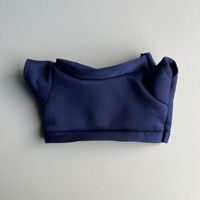 Vêtements pour poupées de 8 pouces SongshanToys OEM ODM, accessoires de haute qualité, t-shirt en peluche couleur unie avec logo personnalisé