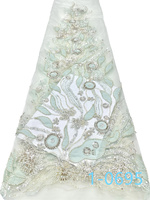 Precio de Fábrica, Novedades, Tela de Encaje Africana con Cuentas de Tul, Tela de Red para Novias, Tela de Encaje con Cuentas Pesadas para Vestido de Novia