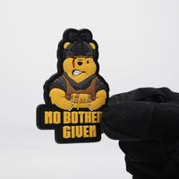 Patchs de moral personnalisés de haute qualité, Patch Velcro pour instrument de vision nocturne tactique, Patch 'Bear No Bothers Given', Médaille de moral