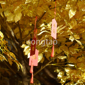 Chất lượng cao lớn ngoài trời trang trí UV kháng sợi thủy tinh mô phỏng ficus cây với vàng lá nhân tạo có nhu cầu cây - Product Image 2