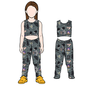 Ensemble gilet et pantalon long B13 pour filles, personnalisation rapide des motifs imprimés, vêtements pour bébés, ensemble gilet en coton - Product Image 3