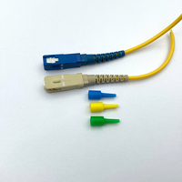 Connecteur à fibre optique Gtech SC avec gaine de protection en gel de silice, longueur 19 mm, diamètre intérieur 0,9 mm, flexible, résistant à la chaleur, monomode, à sertir