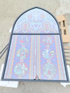 Mosaïque décorative solide et creuse personnalisée, style <span class=keywords><strong>Tiffany</strong></span>, vitrail chinois pour mur-rideau - Product Image 4
