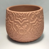 Ventes en gros de jardinières géométriques en béton écologiques faites à la main pour l'extérieur, pots à fleurs en ciment décoratifs