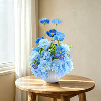 Fleurs artificielles en soie faites à la main de style frais pour la décoration d'hôtels, de maisons d'hôtes, de salons, de tables basses et de présentoirs pour la zone TV