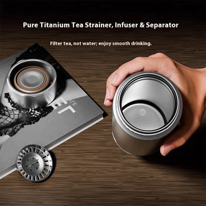 Taza aislada de titanio puro para la salud, taza de agua antibacteriana, taza de té portátil de gran capacidad, taza aislada para el hogar y la Oficina - Product Image 4