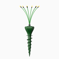Répulsif à martre et taupe à énergie solaire Dispositif de vibration ultrasonique de dissuasion de serpent extérieur avec lumière décorative