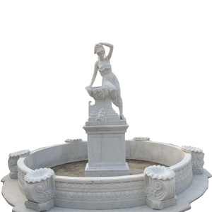 Fuentes de Agua de Mármol Blanco Talladas a Mano para Exteriores, Estatuas de Fuentes de Agua con Diseño de Mujer Sensual, Fuente de Agua para Jardín Exterior - Product Image 2