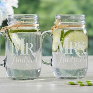 الترويجية هدية ميسون جرة الزجاج هدية 16 أوقية جرة زجاجية زجاج مزخرف جرة زجاجية مع القش - Product Image 5