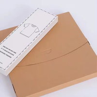 Dossiers d'emballage de vêtement en carton ondulé biodégradables écologiques pour T-shirts et chaussettes pliables avec logo personnalisé