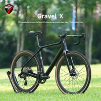 Vélo de Gravel GRAVEL-X avec Roues en Fibre de Carbone SENTYEH, 13 Vitesses, Transmission Électronique Sans Fil, Freins à Disque Hydrauliques, Cadre Rigide, Capacité 150 kg