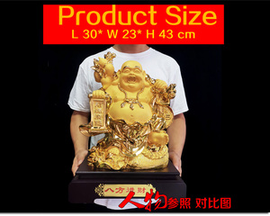 Commercio all'ingrosso di alta qualità Fengshui artigianato che ride <span class=keywords><strong>statue</strong></span> di <span class=keywords><strong>Buddha</strong></span> in miniatura oro Maitreya <span class=keywords><strong>Buddha</strong></span> decorazioni per la casa - Product Image 2
