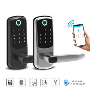 American-Style Single-Tongue Half-Cut Smart <strong>Door</strong> <strong>Lock</strong> Combination Fingerprint <strong>Small</strong> Cloud Design for Home Office Wi-Fi - Product Image 2