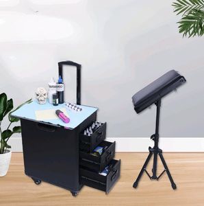 สถานีงานสักลายระดับมืออาชีพพร้อมที่วางแขน เก้าอี้สักลาย รุ่น Tank Storm พร้อมลิ้นชัก 3 ชั้น และโต๊ะทำงานแบบมีล้อ - Product Image 6