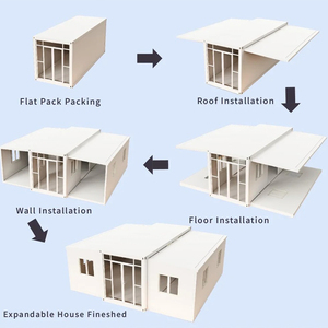 Expédition 20Ft 40Ft Maison de Conteneur Extensible Préfabriquée Villa Préfabriquée Portable en Acier 2 Chambre à coucher avec Salle de Bain - Product Image 4