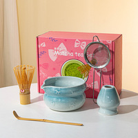 Kit de fouet à matcha écologique personnalisé avec logo, prix d'usine OEM, vente en gros, cuillère en bambou, outils à thé