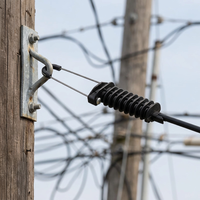 Pince d'ancrage à tension isolée en plastique pour extérieur, pour lignes de télécommunications, tendeur de câbles isolés, applications électriques (en pouces)