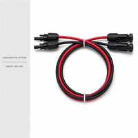 Câbles PVC sur mesure 1,5M 3M 5M 10M, Câbles Solaires 12AWG 14AWG, Câble PV 6mm² pour Panneau Solaire, Câble d'Alimentation 10AWG