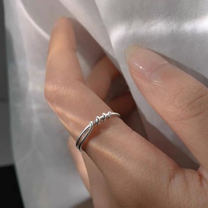 Geometric Knotted <b>Open</b> <b>Ring</b> S925 Sterling Silver Women's Minimalist Design Gift Jewelry - Product Image 5