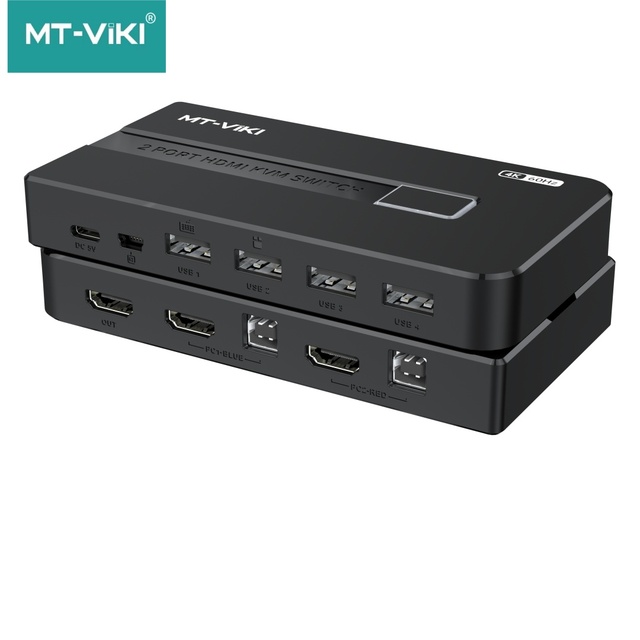4096*2160/3840*2160 60Hz Hdmi 2 Port Kvm Switch Support Usb Hdr 4K Hdmi Switch 2 in 1 Out Kvm Switch