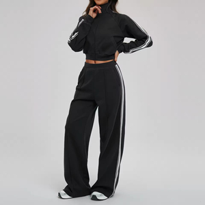 Conjunto Deportivo Transpirable <span class=keywords><strong>para</strong></span> Mujer, Sudadera con Capucha y Pantalones Cortos, Cintura Elástica, Estilo Holgado, 2 Piezas, <span class=keywords><strong>para</strong></span> Yoga, Ciclismo y <span class=keywords><strong>Senderismo</strong></span> - Product Image 2