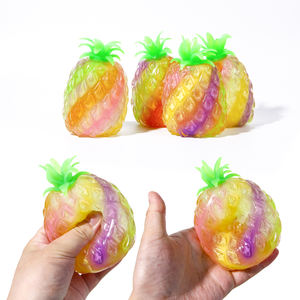 ألعاب إبداعية ضغط الأناناس ملونة كرة ضغط الأناناس ملونة لعبة أطفال ملائمة للتلاعب بالأناناس - Product Image 1