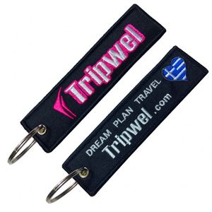 Llavero de Anime Personalizado con Bordado, Etiqueta con Logotipo y Texto a Doble Cara, Llavero Bordado Personalizado para Mosquetones Promocionales - Product Image 1