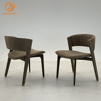Chaises de salle à manger en cuir véritable de luxe meubles nordiques chaise de salle à manger rembourrée en cuir