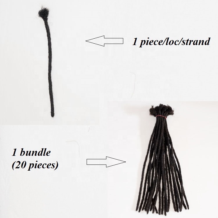 [KAMA Locs] Short Human Hair Dreadlocks Extensions for Men/Women Loc Cheveux Humains Micro Locs Extension Human Hair Detail Section 9