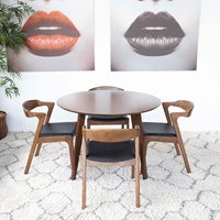 Chaises de salle à manger modernes pour restaurant Pieds en bois massif avec enveloppe en cuir pour café bar maison hôtel meubles de salle à manger