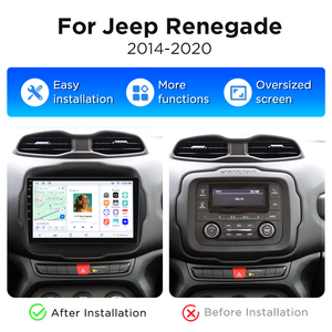 Junsun <b>Wireless</b> Carplay Car Radio for Jeep Renegade 2016-2020 Car <b>Bluetooth</b> GPS Navigation Multimedia Android Video Player - Product Image 2