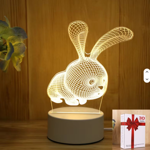 Veilleuse LED Moderne Personnalisée Anime Noël 3D RGB Contrôle par Interrupteur Alimentée par USB/Type-C Dimmable pour Chambre d'Enfant Décoration de la Maison - Product Image 6