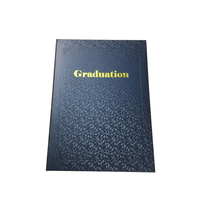 Porte-certificat de diplôme personnalisé en papier, modèle SKN-7681A4 avec estampage or, LOGO OEM&ODM