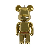 Cadeau promotionnel accrocheur nouveau porte-clés ours violent brillant ours fluide versant porte-clés ours fluide